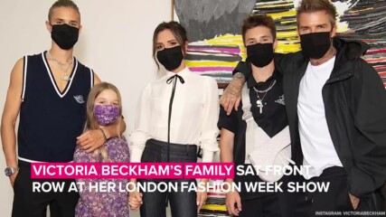 Виктория Бекъм представи новата си колекция, а семейството й я подкрепи