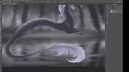 - Silver dragon commission Speedpaint photoshop cc_1080p.mp4