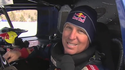 Head-to-head off-road truck race on snow - Red Bull Frozen Rush