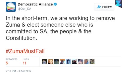 South African MP tweeted for apartheid