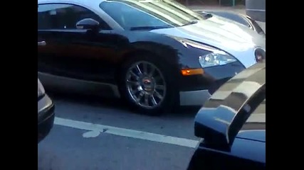 Bugatti Veyron driving in South Beach 