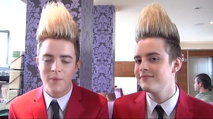 Jedward sing for Cheryl Cole strangest video ever :]