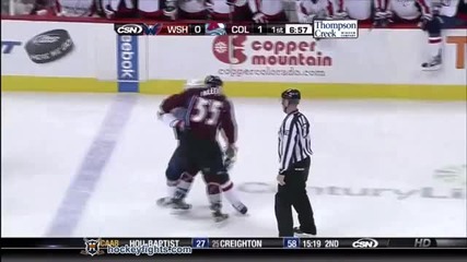 Яко Меле по време на Игра ( Matt Hendricks vs Cody Mcleod Dec 17 2011