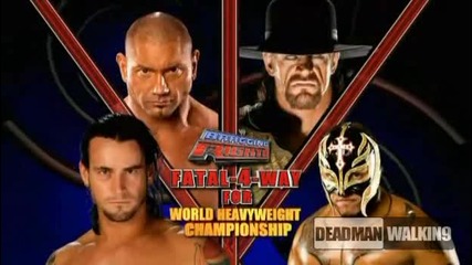 Promo video about Undertaker facing Cm Punk, Rey and Batista at Bragging Rights 