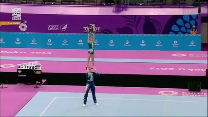Елена Великова и Алекс Жеков - акробатика - Европейски игри