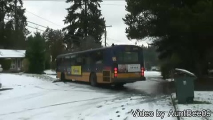 Bus Spun - out in Snow 