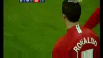 Manchester United Goal Of The Season Ronaldo Vs Porto 40 Yards.avi