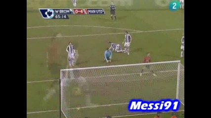 West Bromwich - Man.u 0 - 5 Crisitano Ronaldo (0 - 4)