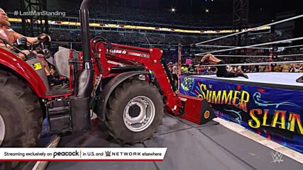 Brock Lesnar lifts the ring with a tractor!: SummerSlam 2022 (WWE Network Exclusive)