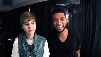 Justin Bieber прави компания на Usher - Omg турне 