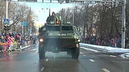Estonia: Military parade and march honour 100th anniversary of Estonia