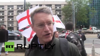 UK: BNP protest against immigration outside Home Office's visa HQ