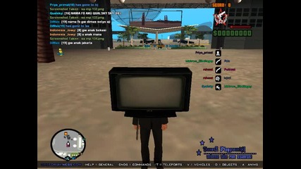 Gta San Andreas Multiplayer какъв е този телевизор на главата ми