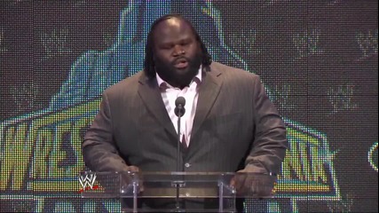 Mark Henry speaks at the Wrestlemania 29 Press Conference