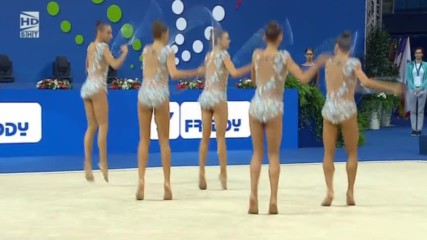 Световно първенство по художествена гимнастика 2017 Пезаро Български ансамбъл (изпълнение на обръчи)