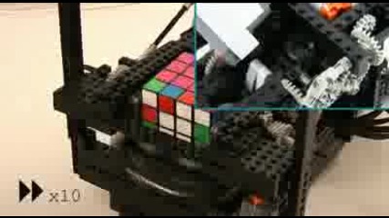 Powered Lego Nokia 4x4x4 Rubik s Cube Solver 