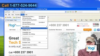 How to enable add-ons in Internet Explorer® 8 on Windows® Xp