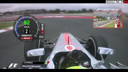 F1 Гран при на Испания 2013 - Perez на Fp2 [hd][onboard]