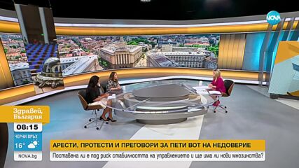 Арести, протести и преговори за пети вот на недоверие