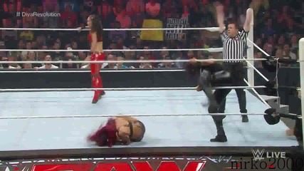 Team Bella vs Team B.a.d.:wwe Първична сила 10.08.2015
