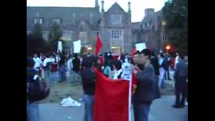 Chinese Students Counterprotest At Duke U.
