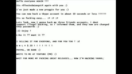 Unikalno Hackvane Na Skype Passwords! 