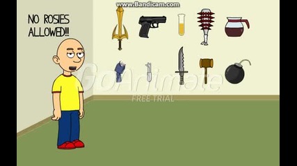 caillou's Wall Of Weapons