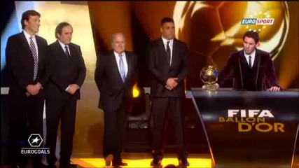 Lionel Messi Wins Fifa Ball de Oro Golden Ball 2011