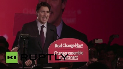 Canada: Victorious Trudeau addresses supporters after election win