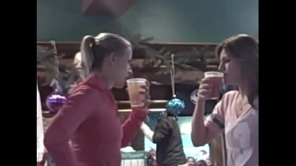 Female beer chugging contest