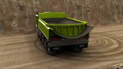 Etf Mining Trucks Mt-240 full turning circle