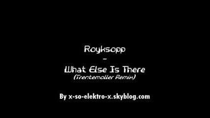 Royksopp(Trentemoller rmx) - what else is there