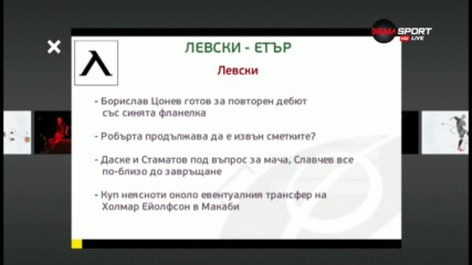Преди Левски - Етър