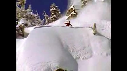 екстремно карана на сноуборд върху лавина! 