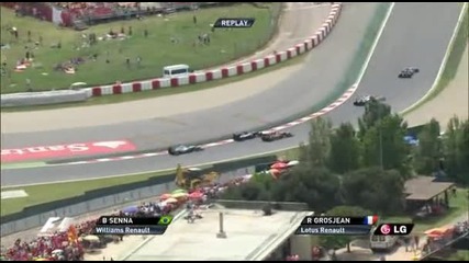 F1 Гран при на Испания 2012 - Senna vs. Grosjean [hd]