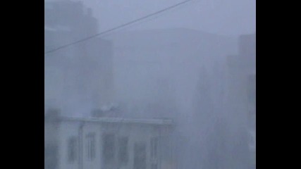 Домашен репортаж за снежната виелица и покривка , гр. Добрич 
