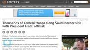 Thousands of Yemeni Troops Along Saudi Border Side With President Hadi: Officials
