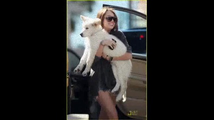 Miley and her dog Mate 