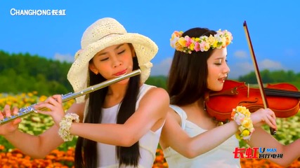 Canon in D - Pachelbel (pretty Girl Nature Sound Violin Flute flowers)