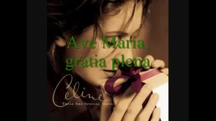 Seline Dion - ave Maria with lyrics