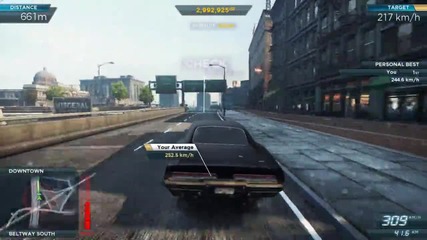 Need For Speed Most Wanted 2012 - Dodge Charger R T - Downtown Run