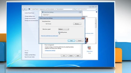 Windows® 7: Personalized Screen saver
