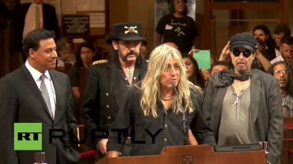 USA: Motorhead honoured for their 'great music' by LA City Council