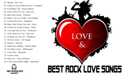 Best Rock Love Songs of All Time - Greatest Classic Rock Love Songs