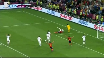 Евро 2012 - Испания 2:0 Франция - Испания развали френското проклятие, чака ни иберийски полуфинал !
