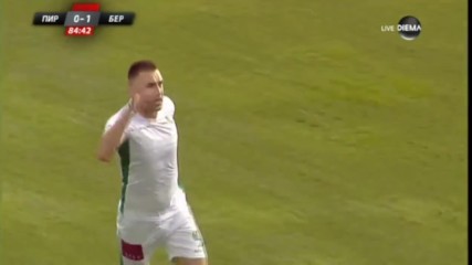 Голът на Мартин Камбуров във вратата на Пирин
