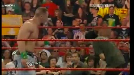 Wwe Raw 3.7.2009 John Cena Gets Attacked By Mr Chow And Then John Cena Throw Him Outside The Ring