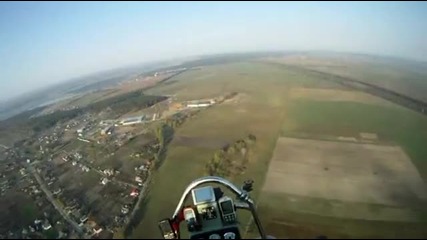 Flight Powered Parachute Ppc Aerochute. Полет на паратрайке (аэрошют)