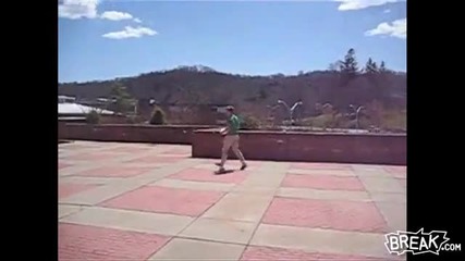 Even Cooler Frisbee Trick Off Modern Bldg 