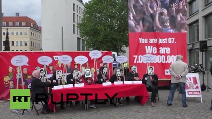 Germany: 'Die Linke' protest G7 Dresden meeting